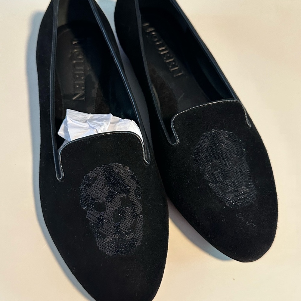 Women’s Black Skull Loafers